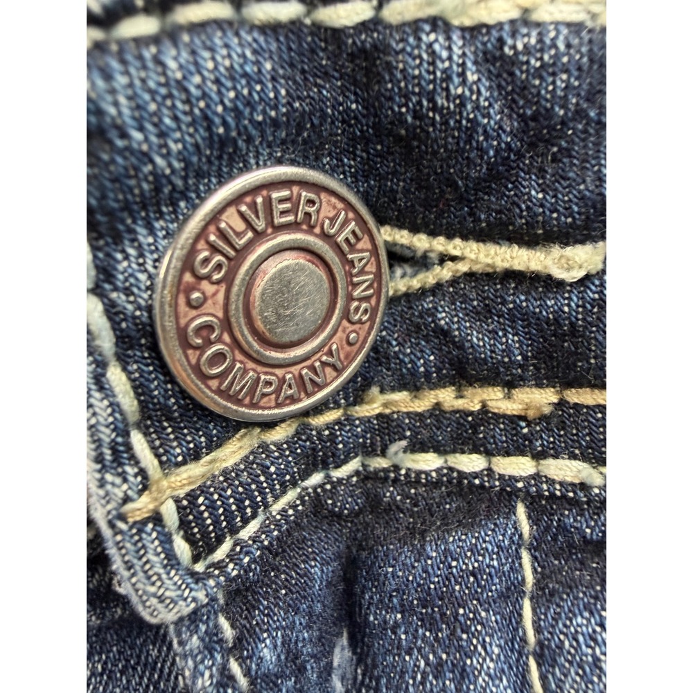 Silver Jeans Co Boyfriend Jeans Womens Blue Super Stretch 35x26 - Picture 7 of 14
